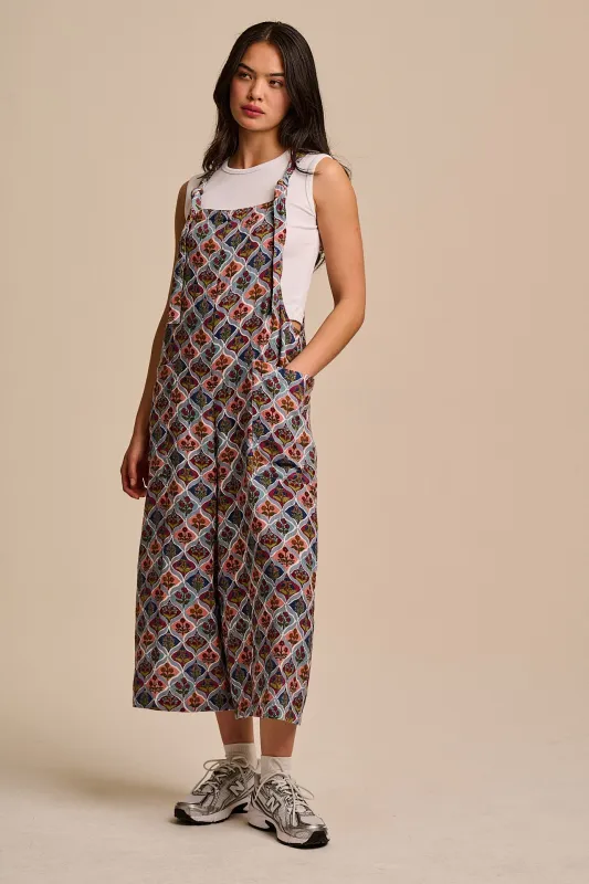 Rudy - Cotton Dungarees in Walled Blooms made by Lucy & Yak
