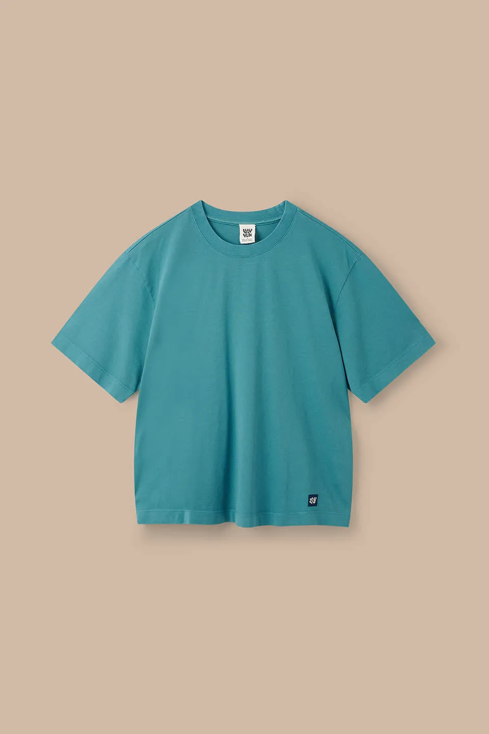 Noa - Cotton Boxy T-Shirt in Washed Dragonfly Blue sold by Lucy & Yak product image thumbnail 5