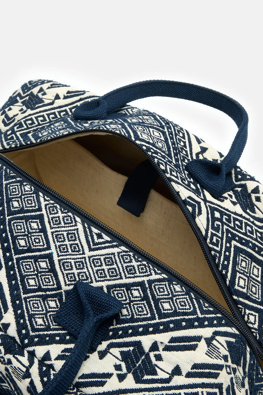 Coppola - Weekend Bag in Navy Jacquard Print sold by Lucy & Yak product image thumbnail 3