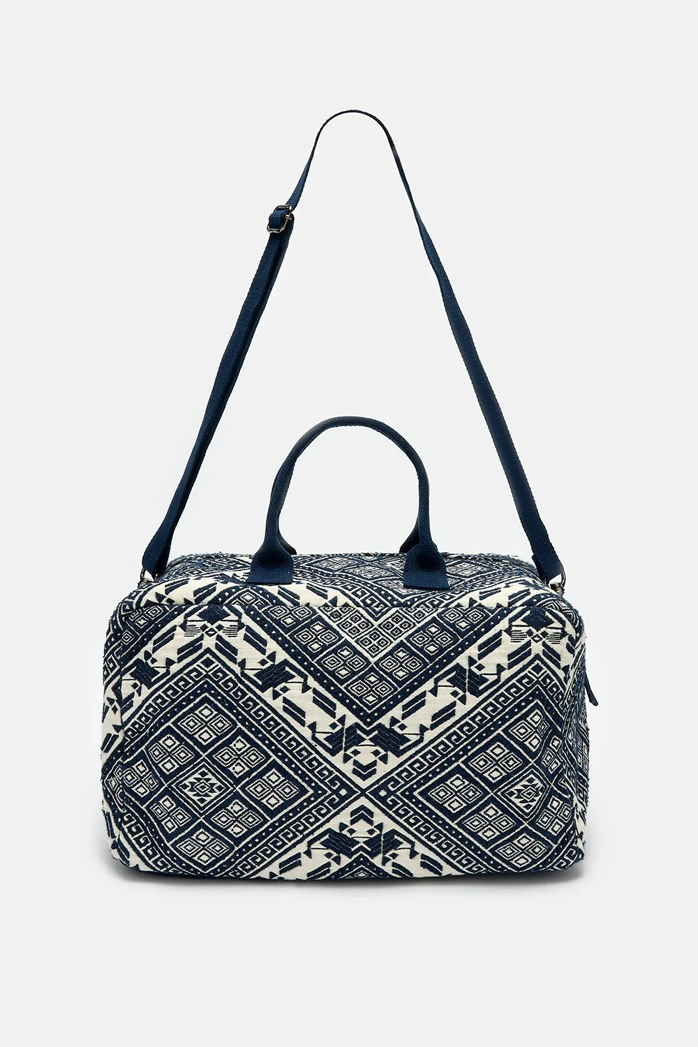 Coppola - Weekend Bag in Navy Jacquard Print sold by Lucy & Yak product image thumbnail 4