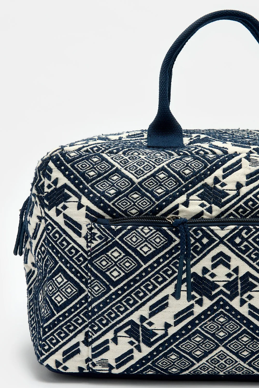 Coppola - Weekend Bag in Navy Jacquard Print sold by Lucy & Yak product image thumbnail 2