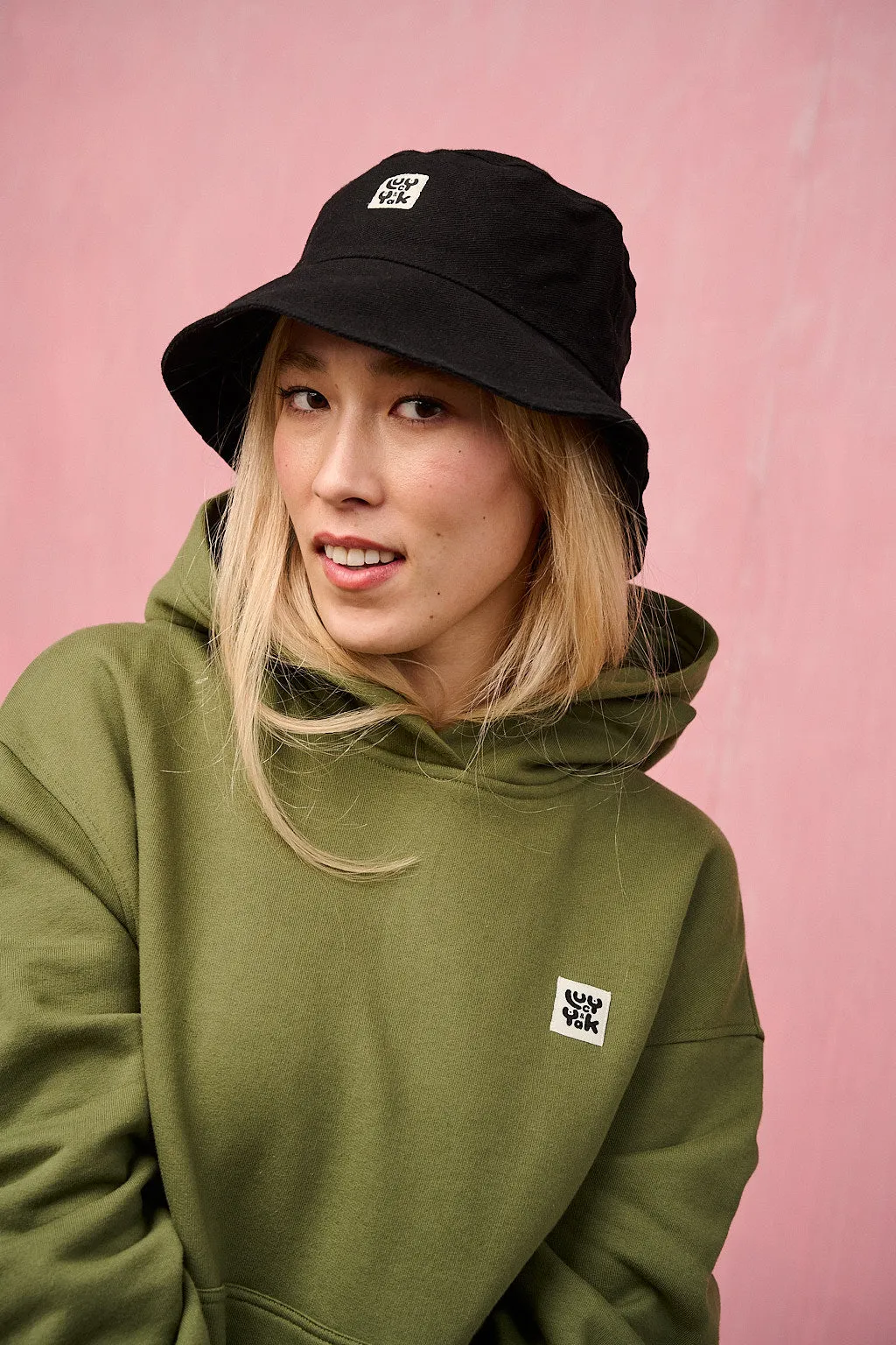 Travis - Reversible Cotton Bucket Hat in Black sold by Lucy & Yak