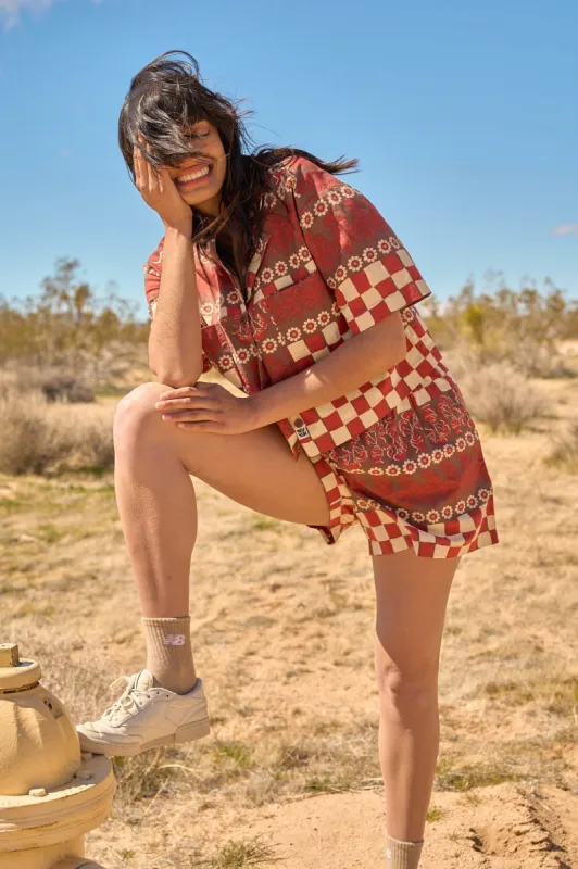 Alfie - Cotton & Linen Shirt in Rani sold by Lucy & Yak