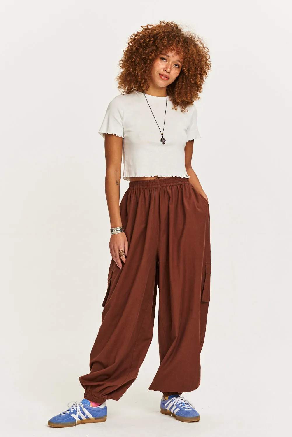 Greta - Cropped Cotton Top in Ecru sold by Lucy & Yak product image thumbnail 3