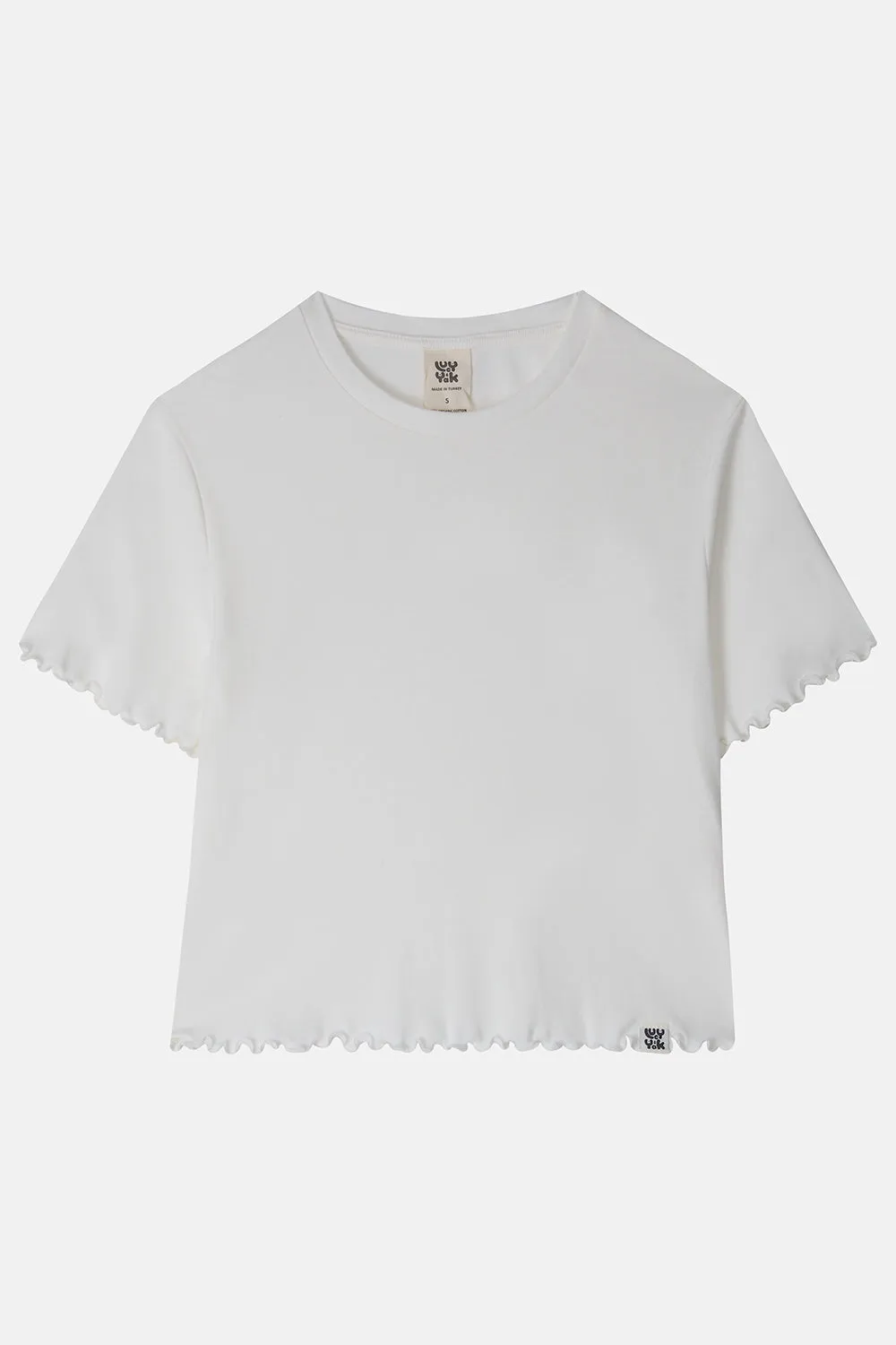 Greta - Cropped Cotton Top in Ecru sold by Lucy & Yak product image thumbnail 2