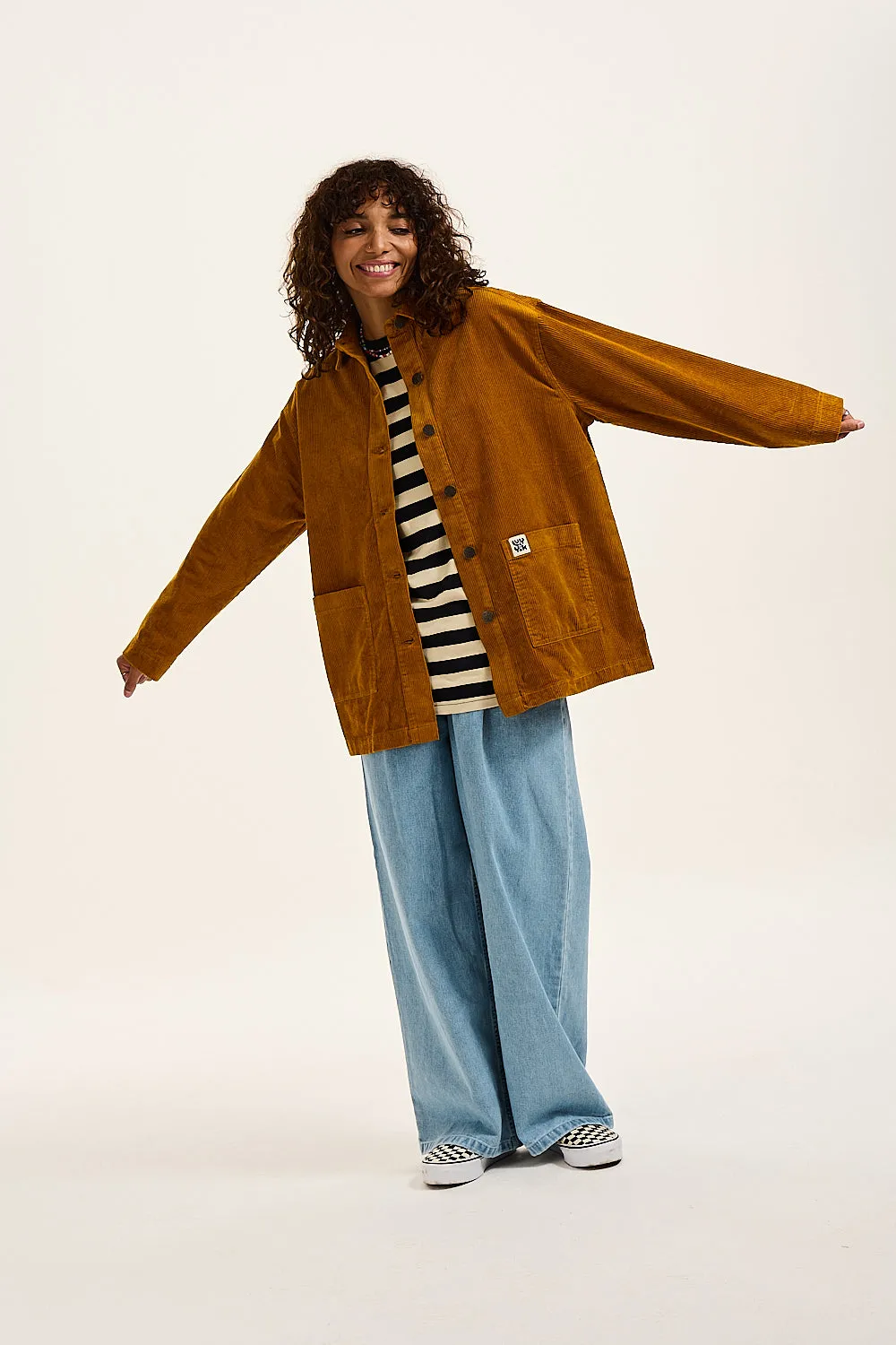 Olly - Corduroy Jacket in Mustard sold by Lucy & Yak product image thumbnail 3