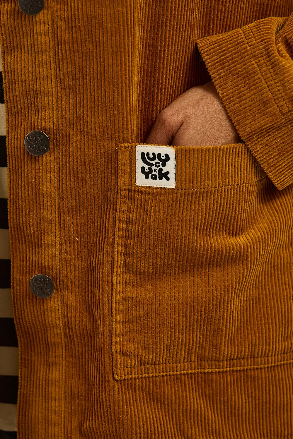Olly - Corduroy Jacket in Mustard sold by Lucy & Yak product image thumbnail 5