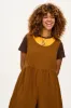 Bowie - Sleeveless Cotton Jumpsuit in Oak Brown sold by Lucy & Yak