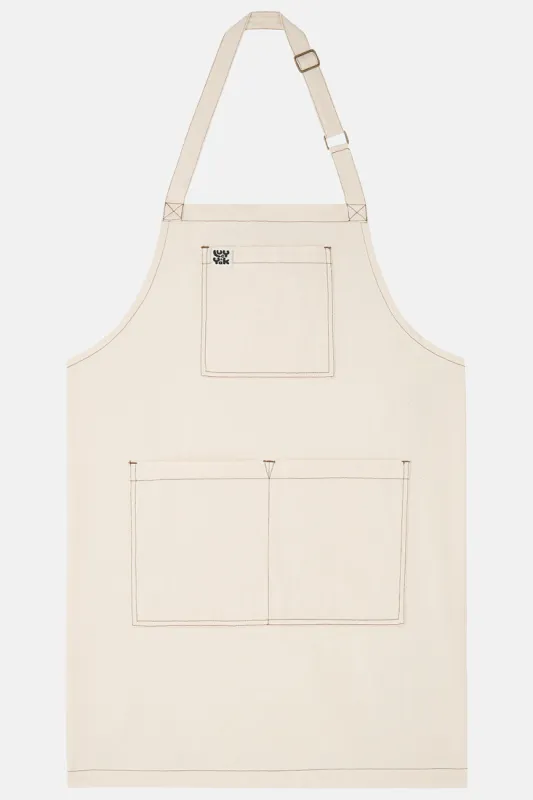 Ada - Heavyweight Twill Apron in Ecru sold by Lucy & Yak