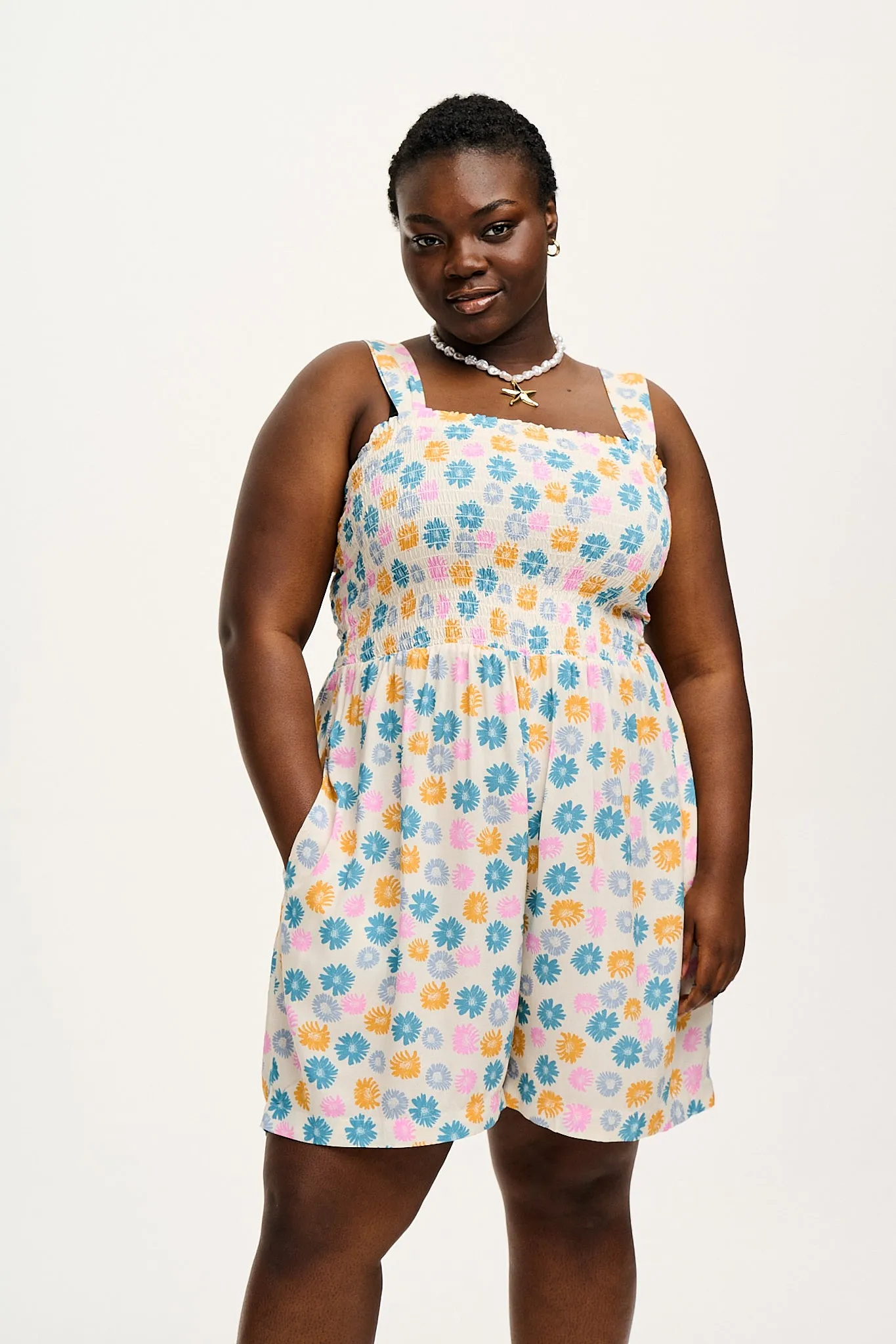 Darcey Playsuit: LENZING™ ECOVERO™ - Lottie sold by Lucy & Yak