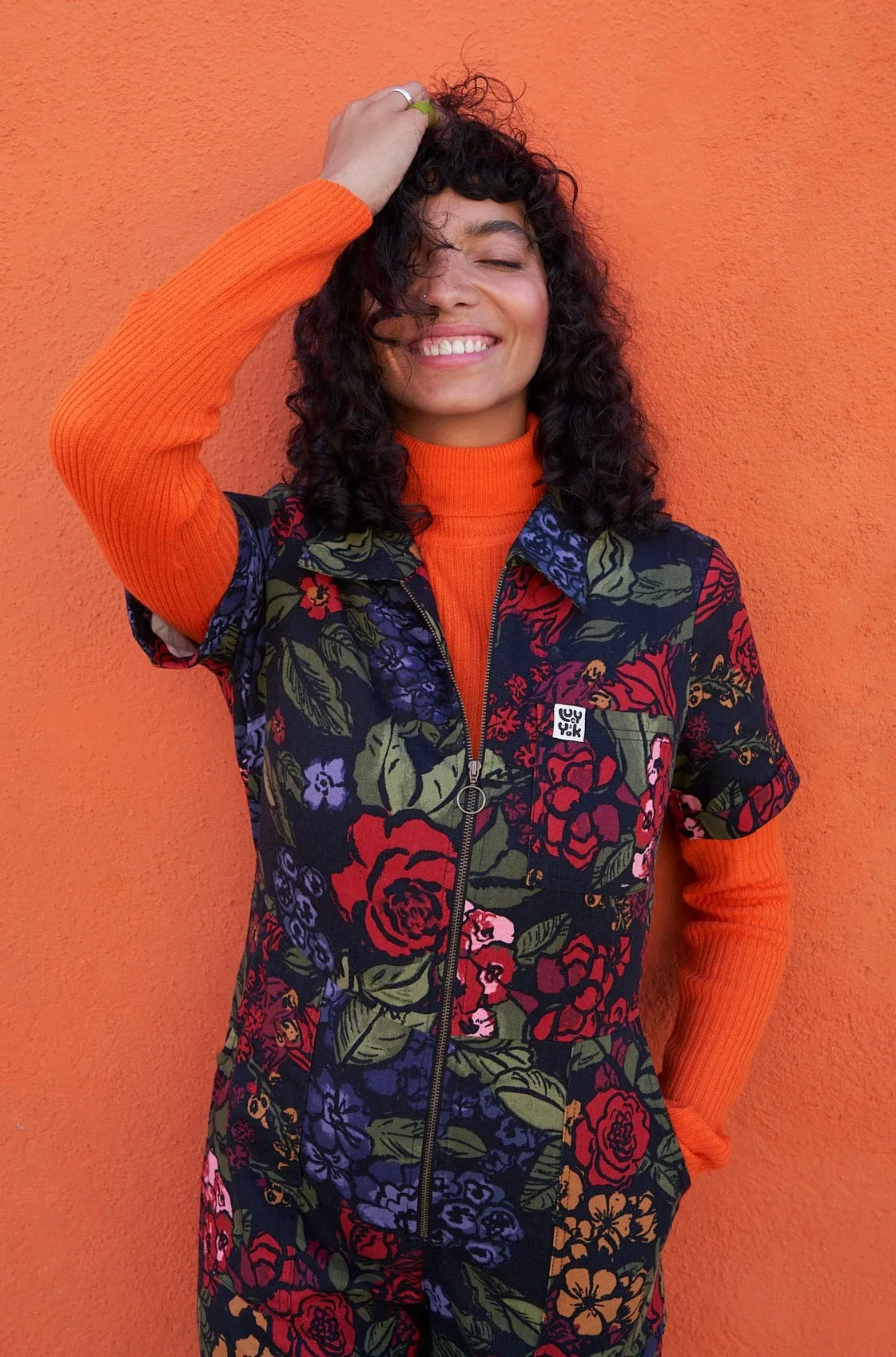 Ragan - Cotton Jumpsuit in Maria Print sold by Lucy & Yak product image thumbnail 2