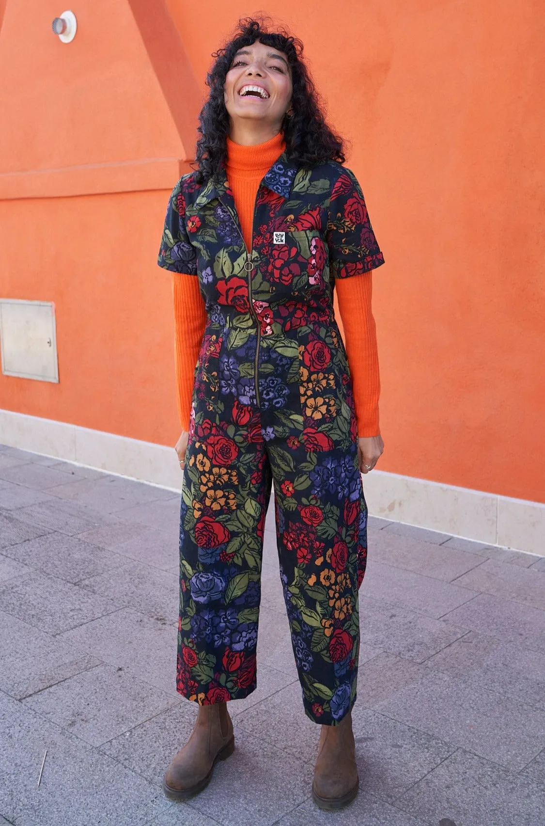 Ragan - Cotton Jumpsuit in Maria Print sold by Lucy & Yak