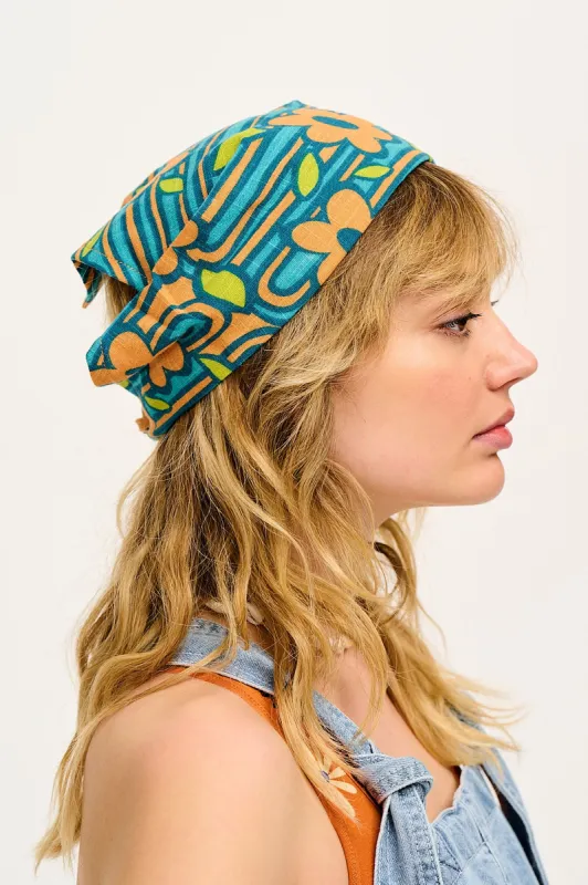Headscarf in Edie Floral Print sold by Lucy & Yak