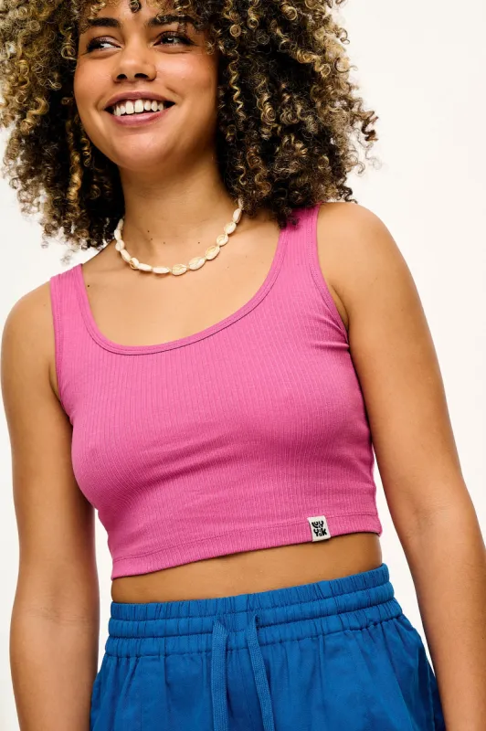 Josy Vest Top: ORGANIC COTTON & LENZING™ ECOVERO™ - Grape sold by Lucy & Yak