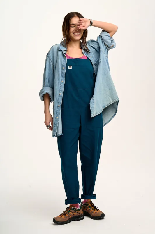 Original - Cotton Dungaree in Harbour Blue sold by Lucy & Yak
