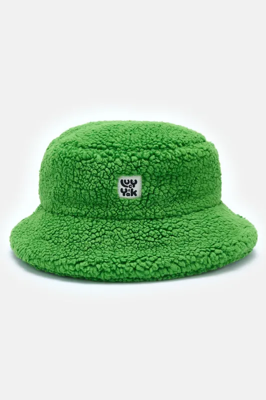 Travis - Borg Fleece Bucket Hat in Zest Green sold by Lucy & Yak