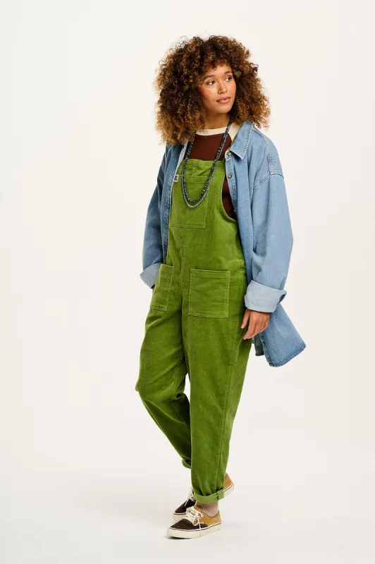 Original - Corduroy Dungarees in Willow Green sold by Lucy & Yak