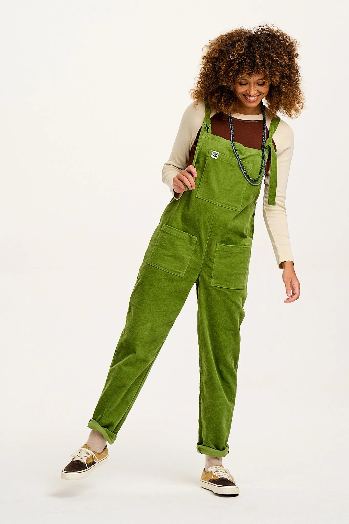 Original - Corduroy Dungarees in Willow Green sold by Lucy & Yak product image thumbnail 4