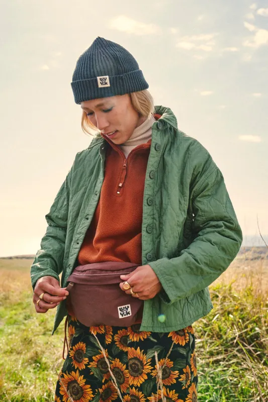 Sylvie - Quilted Cotton Jacket in Loden Frost Green sold by Lucy & Yak