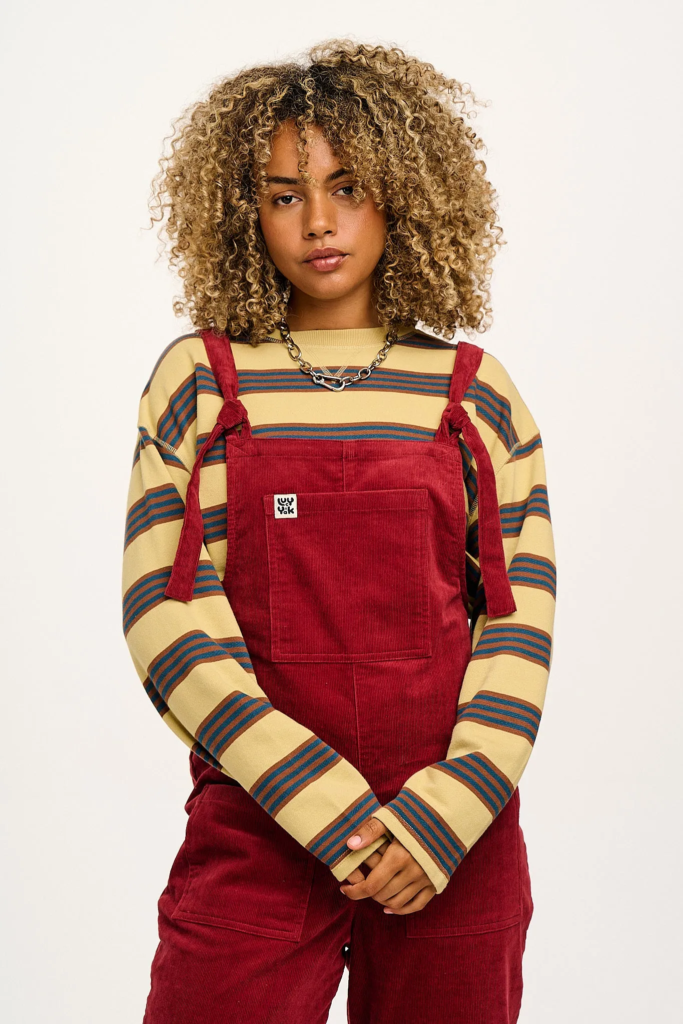 Original - Corduroy Dungarees in Maroon sold by Lucy & Yak product image thumbnail 4