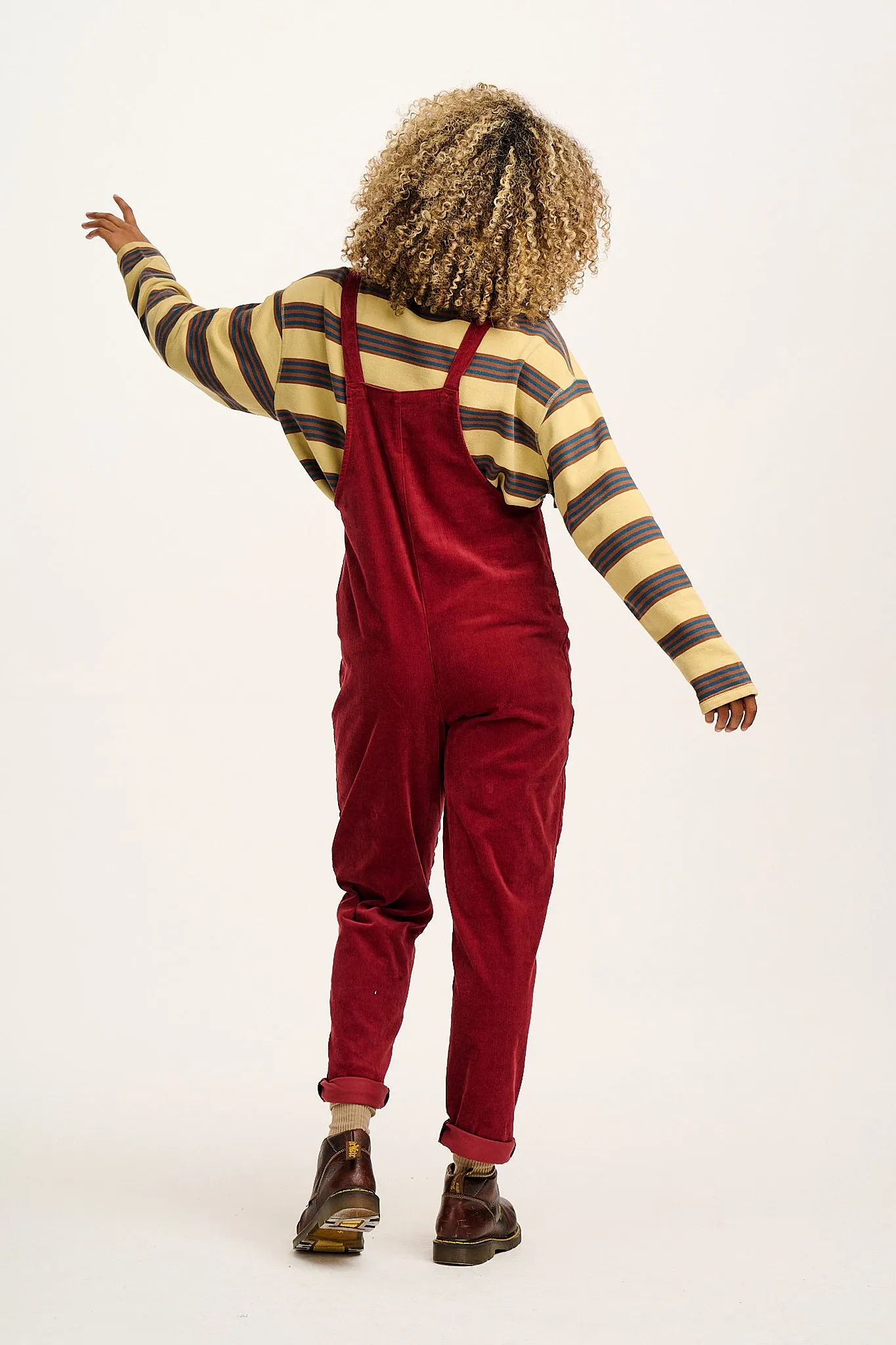 Original - Corduroy Dungarees in Maroon sold by Lucy & Yak product image thumbnail 2