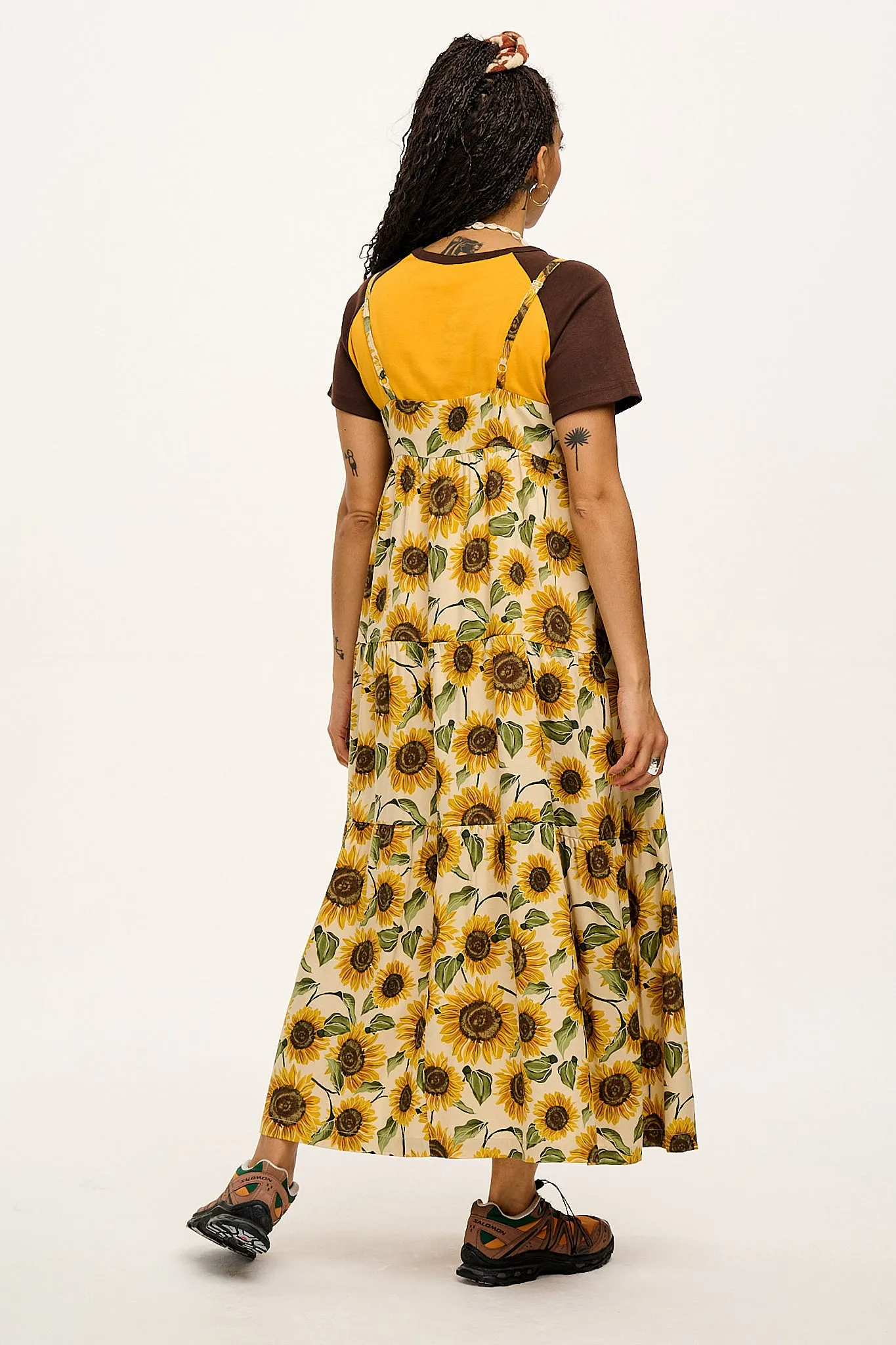 Mable - Maxi Dress in Cream Sunflower Print sold by Lucy & Yak product image thumbnail 4