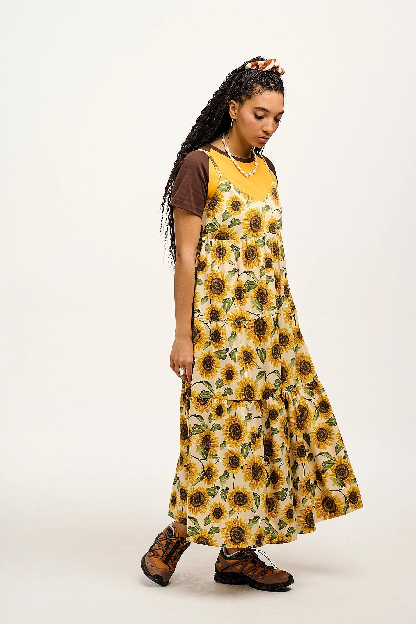 Mable - Maxi Dress in Cream Sunflower Print sold by Lucy & Yak product image thumbnail 5
