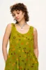 Bowie - Sleeveless Cotton Jumpsuit in Green Amber sold by Lucy & Yak