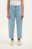 Drew - Cropped Straight Leg Denim Jeans in Light Wash Blue sold by Lucy & Yak