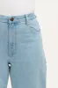 Drew - Cropped Straight Leg Denim Jeans in Light Wash Blue sold by Lucy & Yak