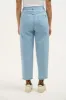Drew - Cropped Straight Leg Denim Jeans in Light Wash Blue sold by Lucy & Yak