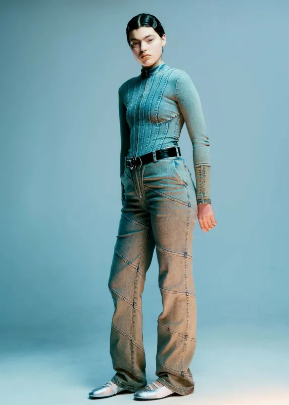 Denim Spiral Jeans sold by Sinead O’Dwyer