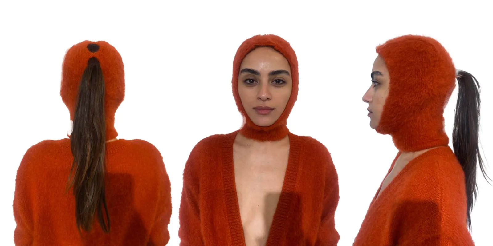 AW25 Amber Mohair Balaclava sold by Sinead O’Dwyer