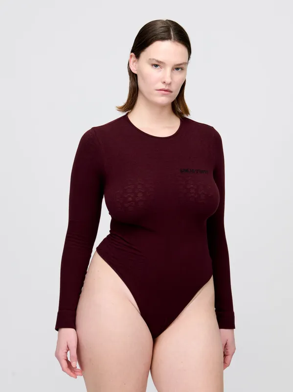 Burgundy Leotard sold by Sinead O’Dwyer