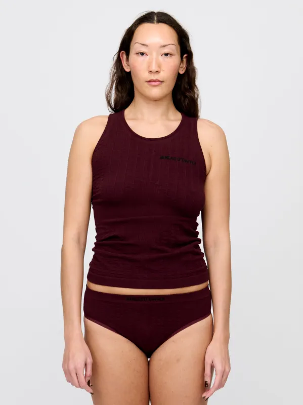 Burgundy Briefs made by Sinead O’Dwyer