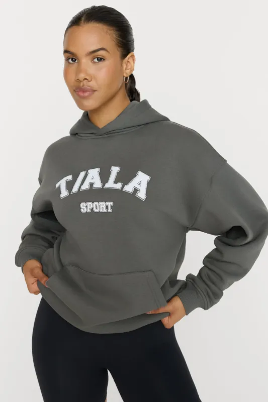 OVERSIZED CLUB HOODIE - DARK OLIVE sold by TALA