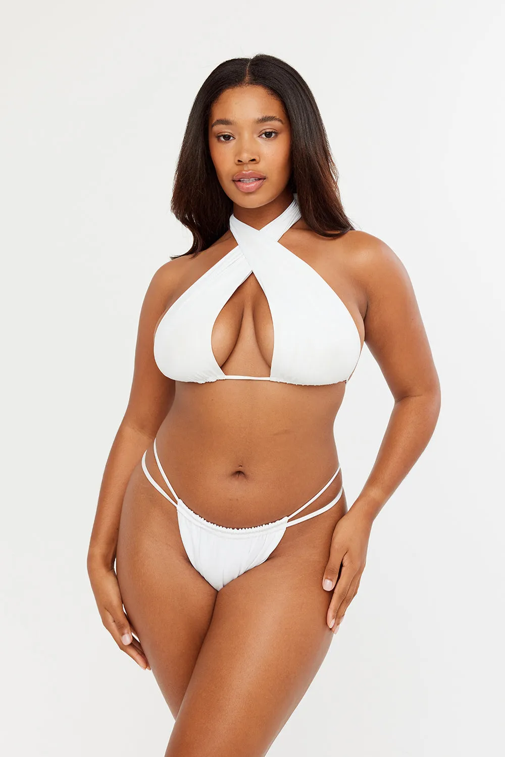 CAIRO MULTIWAY BIKINI TOP - WHITE sold by TALA