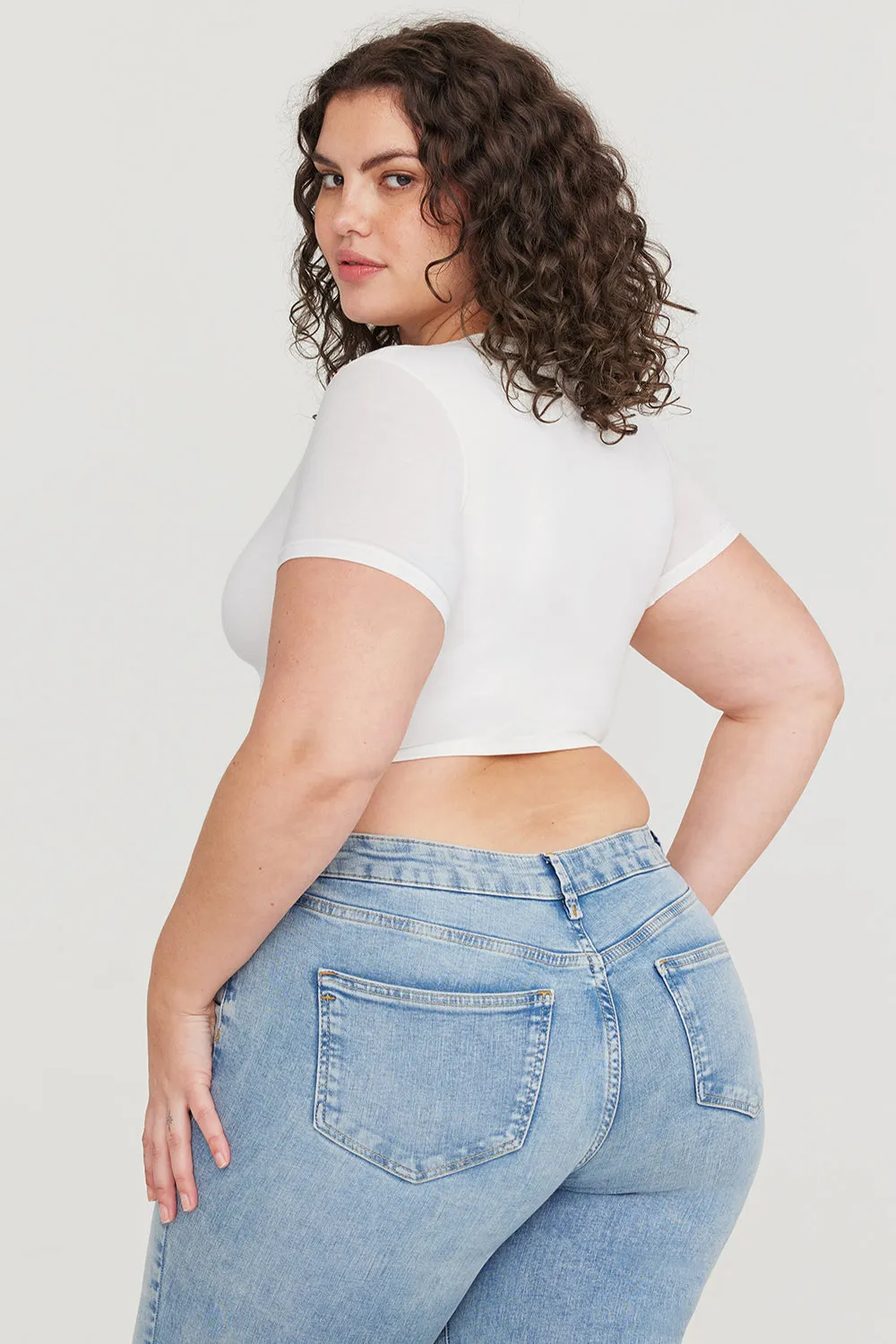 365 SHORT SLEEVE CROP T-SHIRT - COCONUT MILK sold by TALA product image thumbnail 2