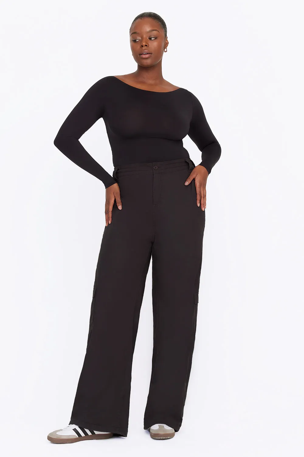 365 Boat Neck Long Sleeve Top - Shadow Black sold by TALA product image thumbnail 5