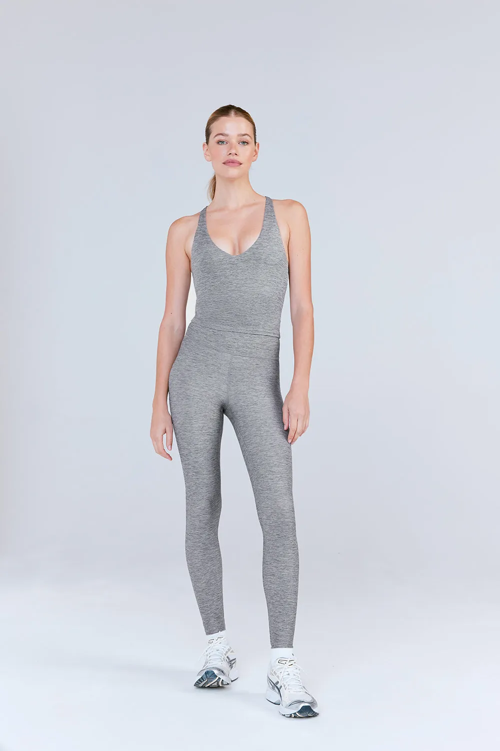 SkinLuxe Built-In Support Strappy Back Cami Top - Dark Grey Marl sold by TALA product image thumbnail 4