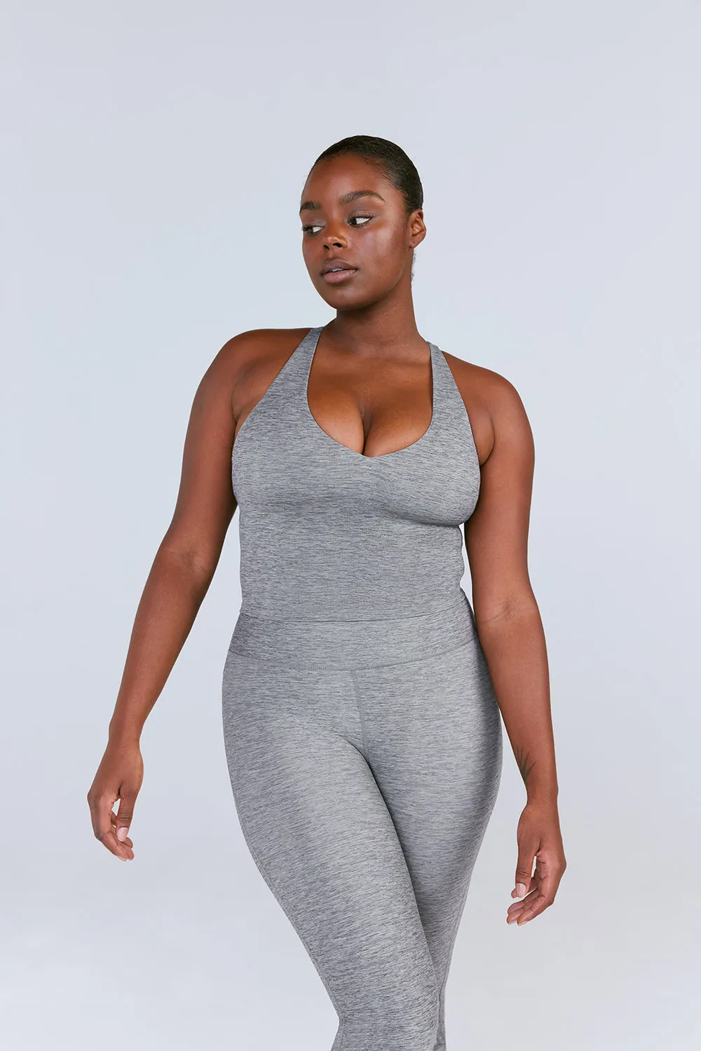 SkinLuxe Built-In Support Strappy Back Cami Top - Dark Grey Marl sold by TALA product image thumbnail 5