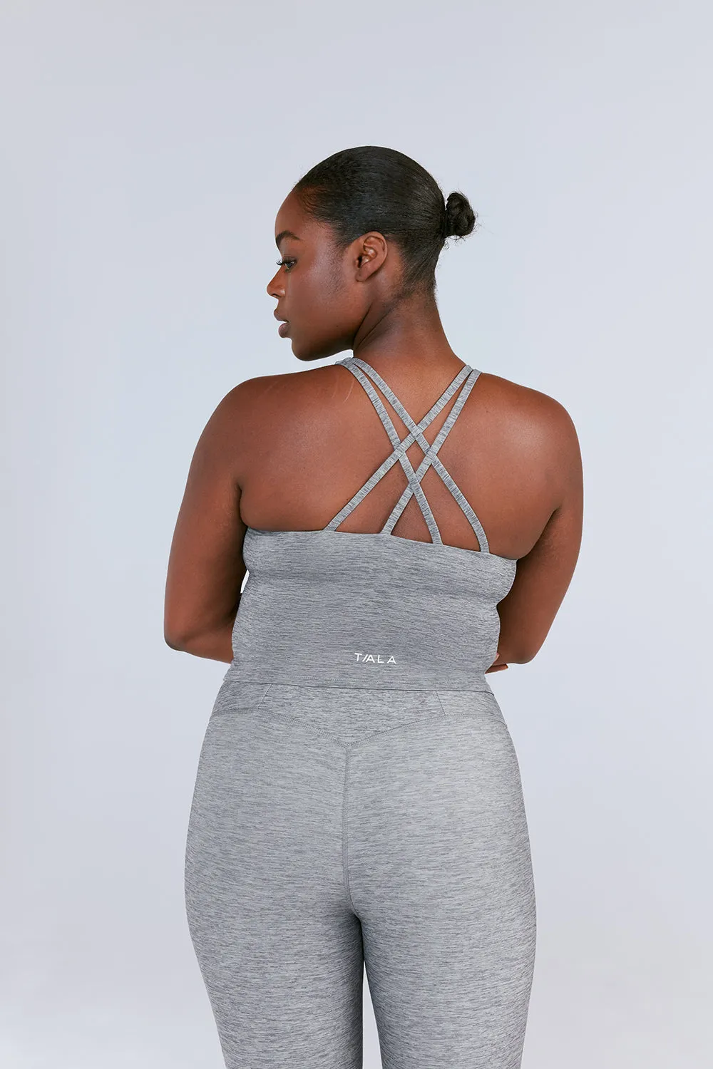 SkinLuxe Built-In Support Strappy Back Cami Top - Dark Grey Marl sold by TALA product image thumbnail 2