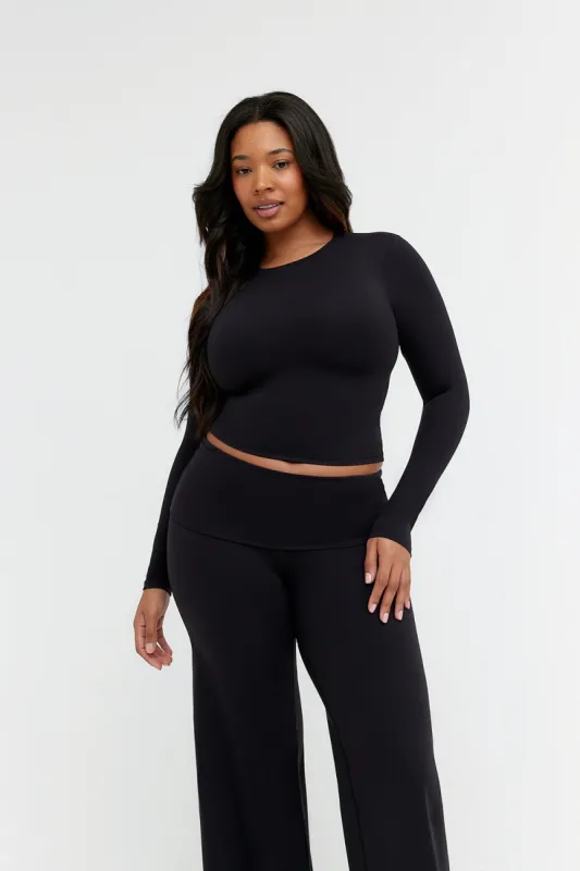 DayFlex Essential Long Sleeve Top - Shadow Black sold by TALA