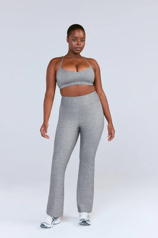 SkinLuxe High Waisted Flared Legging - Dark Grey Marl sold by TALA