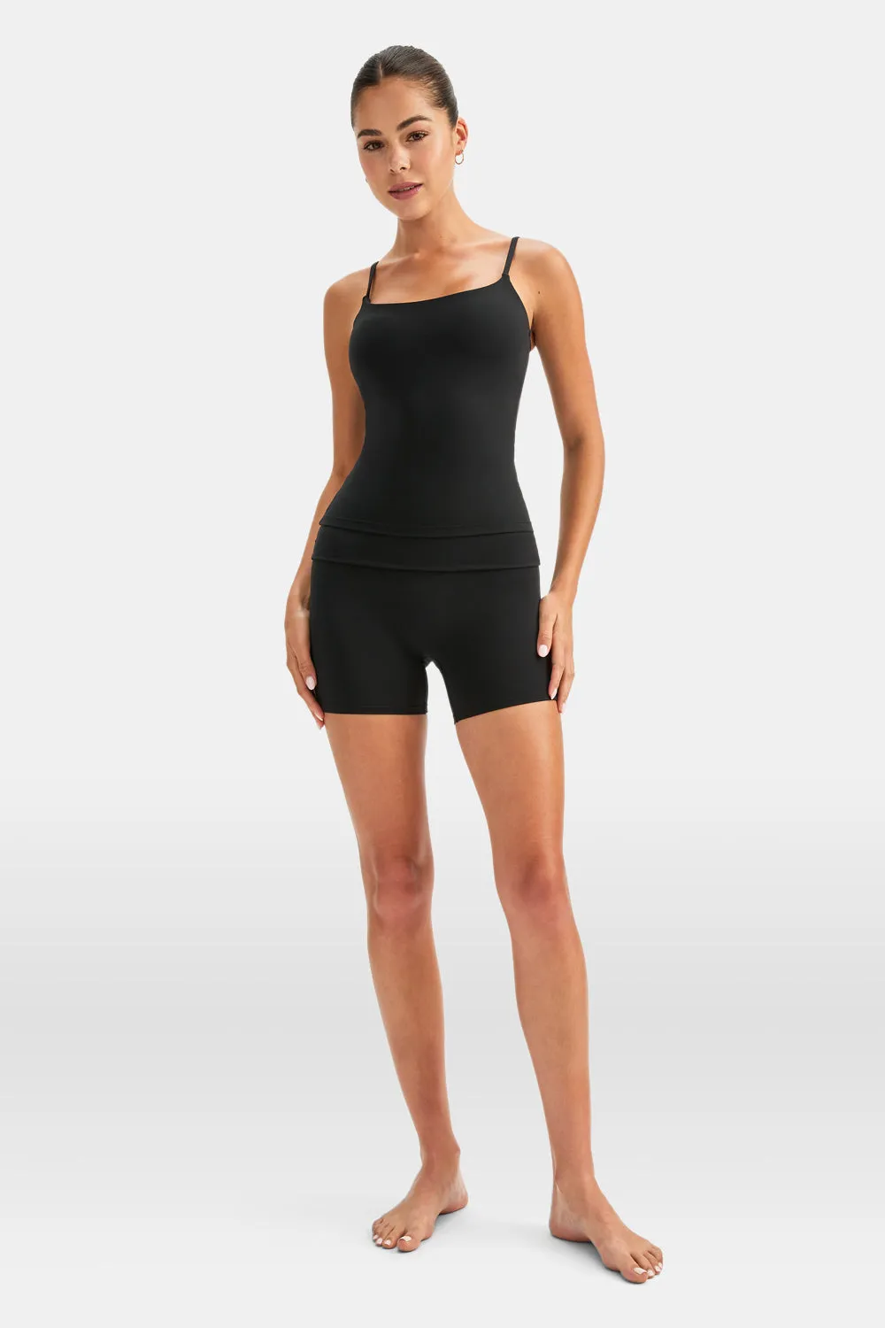 DayFlex Built-In Support Spaghetti Strap Full Length Cami Vest - Shadow Black sold by TALA product image thumbnail 5