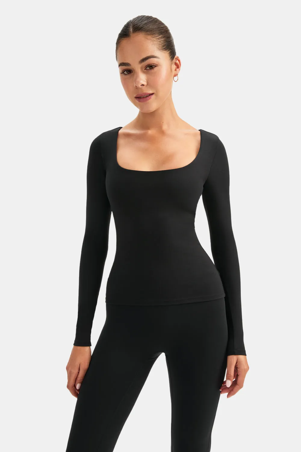 DayFlex Scoop Neck Top - Shadow Black sold by TALA
