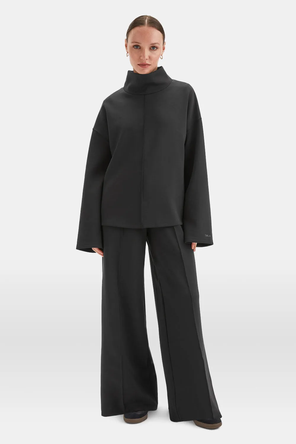 SoftSmart Funnel Neck Sweatshirt - Black sold by TALA product image thumbnail 5