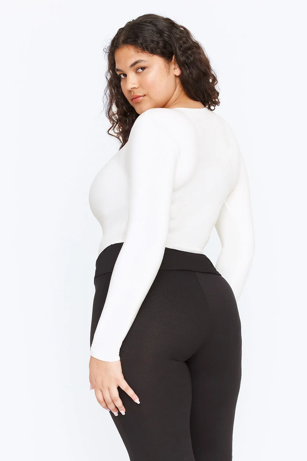 365 SCULPTING LOUNGE LONG SLEEVE BODYSUIT - COCONUT MILK sold by TALA product image thumbnail 2