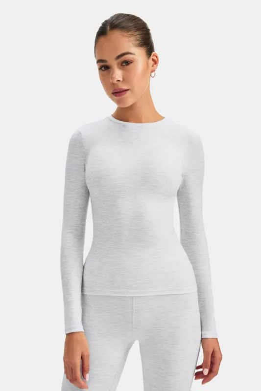 DayFlex Essential Long Sleeve Full Length Top - Grey Marl sold by TALA