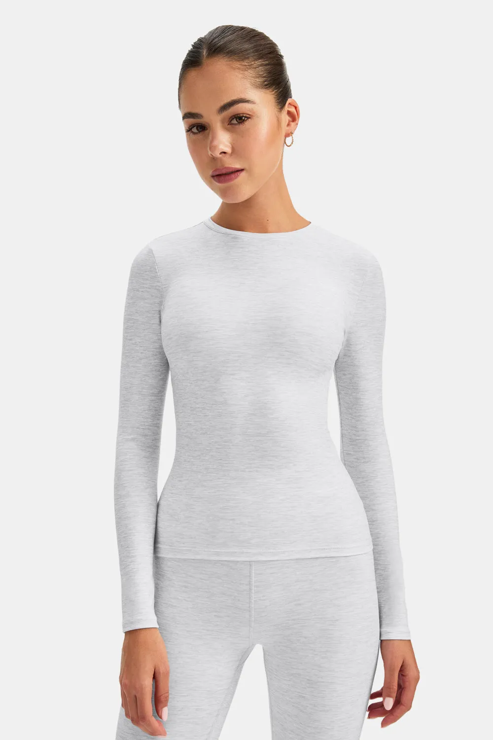 DayFlex Essential Long Sleeve Full Length Top - Grey Marl sold by TALA